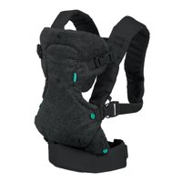 Infantino Flip 4-in-1 Carrier - Ergonomic, Convertible, Face-in and Face-Out, Front and Back Carry for Newborns and Older Babies 8-32 lbs, Black