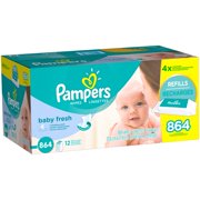 Pampers Baby Fresh Refreshing Scent Baby Wipes 864 ct Box