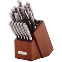Farberware Edgekeeper Professional 18-piece Forged Hollow Handle Stainless Steel Knife Block Set with Built-in Edgekeeper