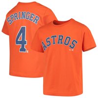 George Springer Houston Astros Majestic Youth Player Name & Number T-Shirt - Orange