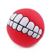 Papaba Pet Teeth Ball Toy,Funny Pets Dog Puppy Cat Ball Teeth Toy PVC Chew Sound Dogs Play Fetching Toys