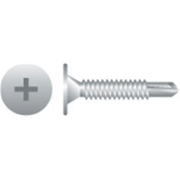 Strong-Point W105 10-24 x 1.25 in. Phillips Wafer Head Screws  Zinc Plated  Box of 3 000