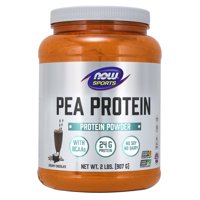 NOW Sports Nutrition, Pea Protein 24 g, Easily Digested, Creamy Chocolate Powder, 2-Pound