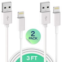 Infinite Power iPhone Charger Lightning Cable, 2 Pack 3FT USB Cable, For Apple iPhone Xs, Xs Max, XR, X, 8, 8 Plus, 7, 7 Plus, 6S, 6S Plus,iPad Air, Mini, iPod Touch, Case, Charging & Syncing Cord