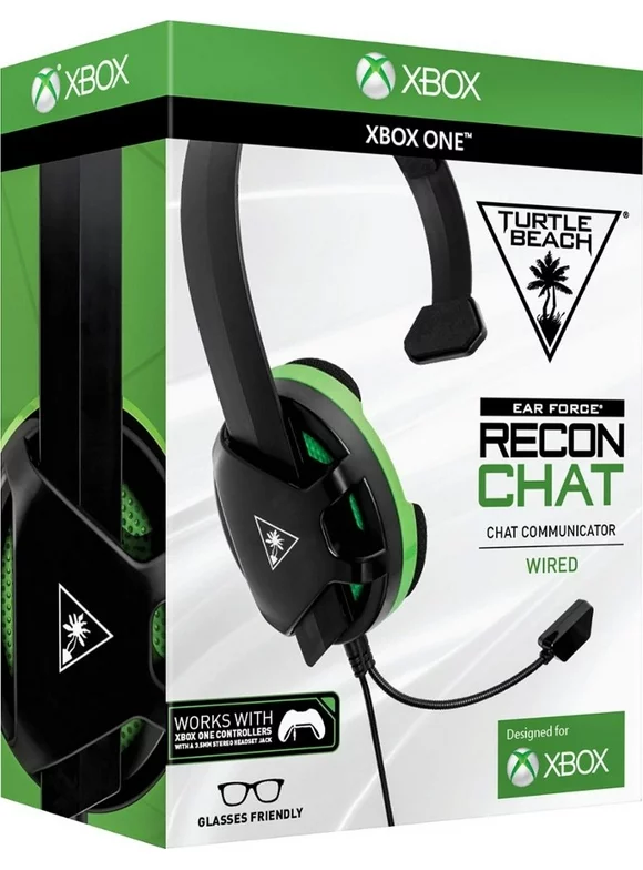 Turtle Beach Recon Chat Xbox Headset  Xbox Series X, Xbox Series S, Xbox One, PS5, PS4, Nintendo Switch, Mobile, & PC with 3.5mm  Glasses Friendly, High-Sensitivity Mic - Black