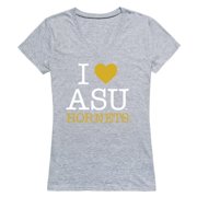 I Love ASU Alabama State University Hornets Womens T-Shirt Heather Grey Medium