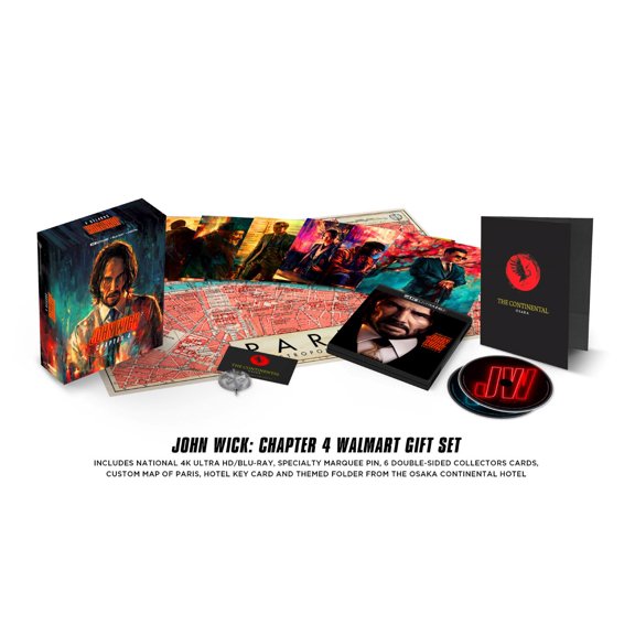 John Wick 4 Limited Edition Collector's Set (Walmart Exclusive)            (4K Ultra HD   Blu-Ray   DVD  Digital Copy) W/Comic-Con Poster