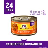 (24 Pack) Wellness Complete Health Natural Grain Free Pate Wet Canned Cat Food, 3 oz. Cans