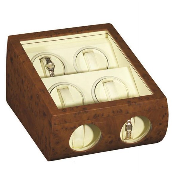 Impenco Watch Winder Box - Winds 4 Holds 6 Watches