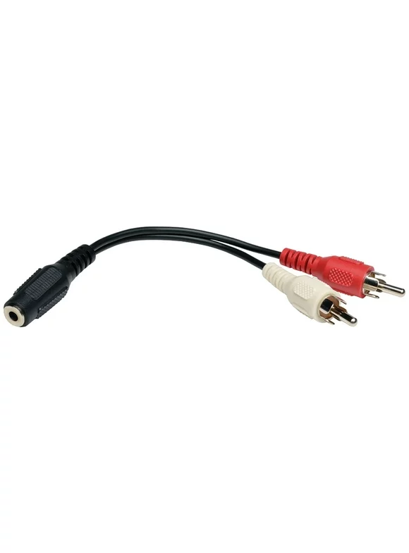 Tripp Lite P316-06n Female 3.5mm Stereo To 2 Male Rcas Y-splitter Cable, 6"