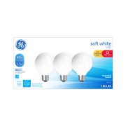 GE LED 5.5-Watt (60W Equivalent) Soft White, G25 Globe Light Bulbs, White Finish, Dimmable, 3pk