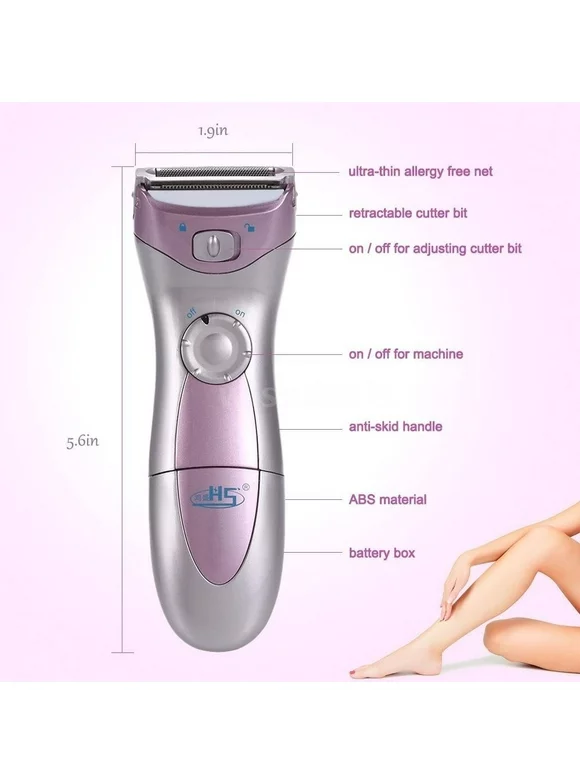 Shaver for Women,Electric Cordless Waterproof [Wet Dry] Personal Razor Remover Shavers & Trimmer for Ladys Legs Face Facial Hair Bikini Area Armpit Body Purple
