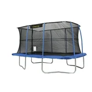 JumpKing 10 x 14 Foot Rectangular Trampoline with Safety Net Siding, Blue
