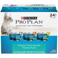 (24 Pack) Purina Pro Plan Urinary Tract Health Wet Cat Food Variety Pack, SPECIALIZED Urinary Tract Health Formulas, 3 oz. Cans