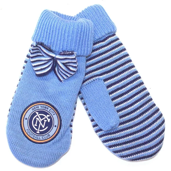 MLS Licensed New York City Football Club Womens Knit Mittens
