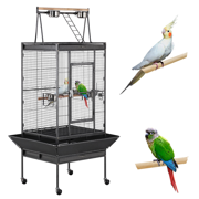 68-inch Large Bird Cage for African Grey Small Quaker Amazon Parrots with Stand