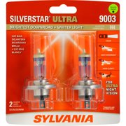 Sylvania 9003 SilverStar Ultra Halogen Headlight Bulb, Pack of 2.