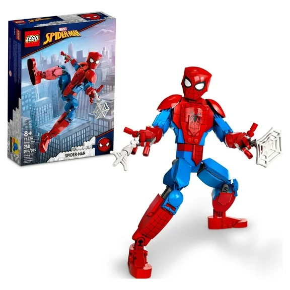 LEGO Marvel Spider-Man 76226 Fully Articulated Action Figure, Super Hero Movie Set with Web Elements, Gift Idea for Grandchildren, Collectible Model Toy for Boys and Girls