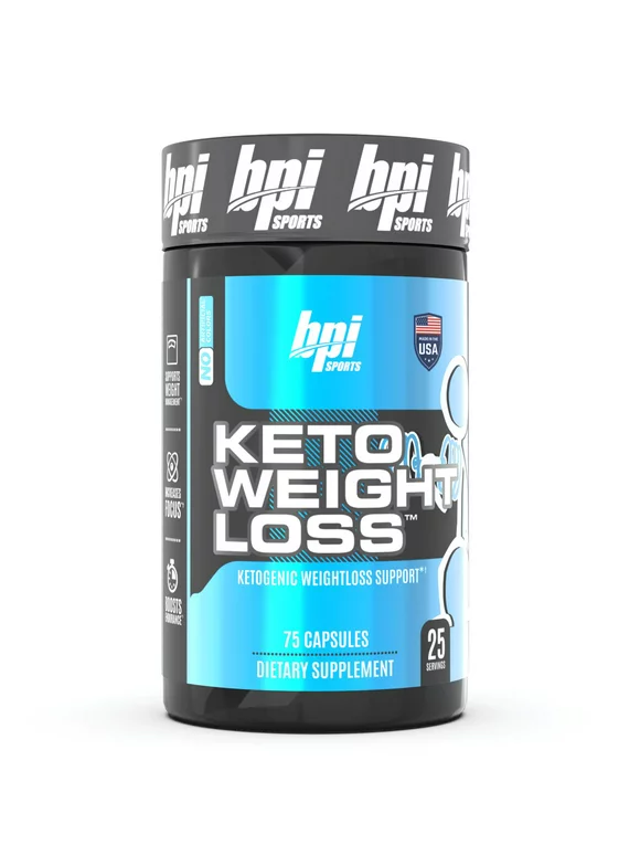 BPI Sports Keto Weight Loss Dietary Supplement, 75 Capsules