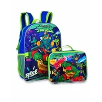 Rise Of The Teenage Mutant Ninja Turtles Backpack 16" & Detachable Lunch Bag