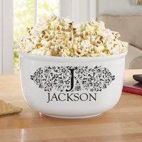 Personalized Popcorn Bowl, Multiple Colors