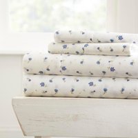 Simply Soft 4 Piece Floral Patterned Bed Sheet Set