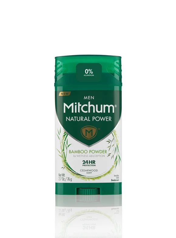 Mitchum Natural Power Deodorant for Men, Cedarwood 2.7 oz, Cedarwood