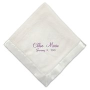 Personalized New Baby Girl Blanket - Cream Baby Blanket