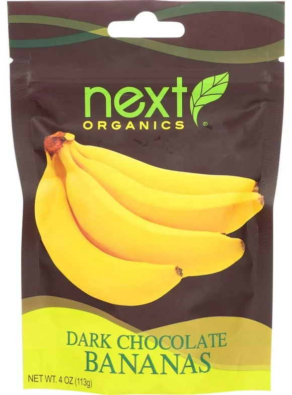 Next Organics Dark Chocolate Covered Snacks Banana - 4 oz