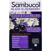 (2 pack) Sambucol Homeopathic Cold & Flu Relief Tablets, 30 Count