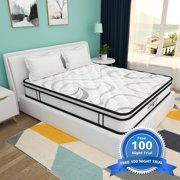 [100-Night Free Trial]Morpilot 10 inch Memory Foam and Innerspring Hybrid Mattress/bed in a Box, Sleeps Cooler, Individual Pocket Spring, Breathable Comfortable, Full Size,10-Year Warrant