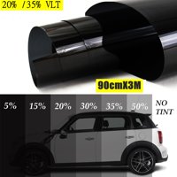 1Pcs 2PLY 36"x10ft Car Window Tint Film Roll Professional 15%/20%/35% Medium Shade Car Auto Glass Black-Grey