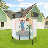 Hotwon 5FT Kids Trampoline With Enclosure Net Jumping Mat And Spring Cover Padding