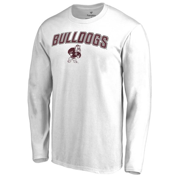 Men's White Alabama A&M Bulldogs Proud Mascot Long Sleeve T-Shirt