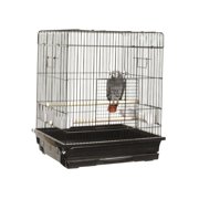 A and E Cage Co. Rounded Flat Top Bird Cage-Black