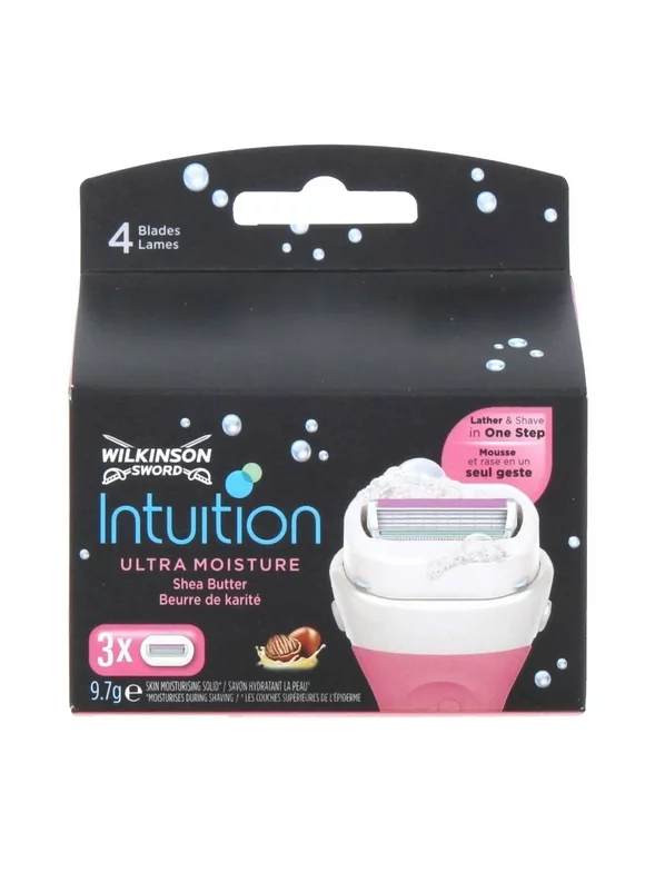 Wilkinson by Schick Intuition Ultra Moisture Shea Butter Refill Blade Cartridges, 3 Count + Beyond BodiHeat Patch, 1 Ct