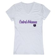 UCA University of Central Arkansas Bears Womens Script Tee T-Shirt White Medium