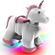 Rechargeable 6V/7A Plush Animal Ride On Toy for Kids (3 ~ 7 Years Old) With Safety Belt Unicorn