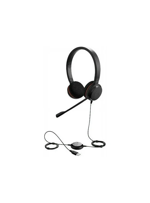 Jabra EVOLVE 20 UC Stereo Black USB Professional Headset with Easy Call Management and Great Sound for Calls and Music 4999-829-209