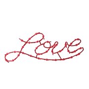 17" Lighted Red Love Script Valentine's Day Window Silhouette Decoration