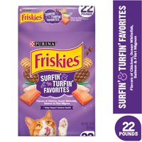 Purina Friskies Dry Cat Food, Surfin' & Turfin' Favorites - 22 lb. Bag