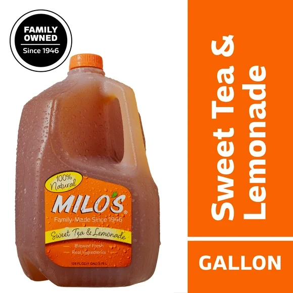 Milos Sweet Iced Tea and Lemonade, 100% Natural, 128 fl oz