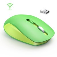 Seenda 2.4G Wireless Mouse with 3 Adjustable Levels, Mobile 2400DPI USB Mice for Laptop Notebook MacBook Computer Green