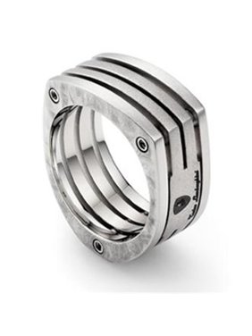TRG006000B Corsa Titanium and Stainless Steel Ring - Size 10