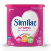Similac Soy Isomil Baby Formula For Fussiness and Gas, 6 Count Powder, 12.4-oz Can