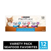 (12 Pack) Purina Pro Plan Wet Cat Food Variety Pack, Seafood Favorites, 3 oz. Cans