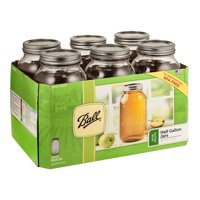 Ball Glass Mason Jars with Lids & Bands, Wide Mouth, 64 oz, 6 Count