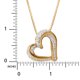 image 3 of Brilliance Fine Jewelry Slide Heart Pendant Necklace, 18"