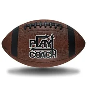 PlayCoach Peewee High-Quality Unique Grip Youth Football for Kids 6 to 9, Brown