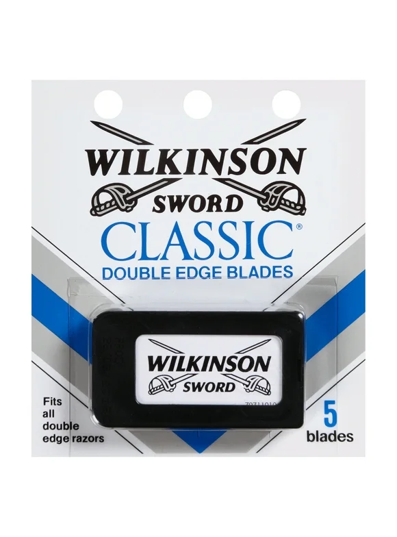 Wilkinson Sword Men's Double Edge Razor Blade Refills, 5 Ct